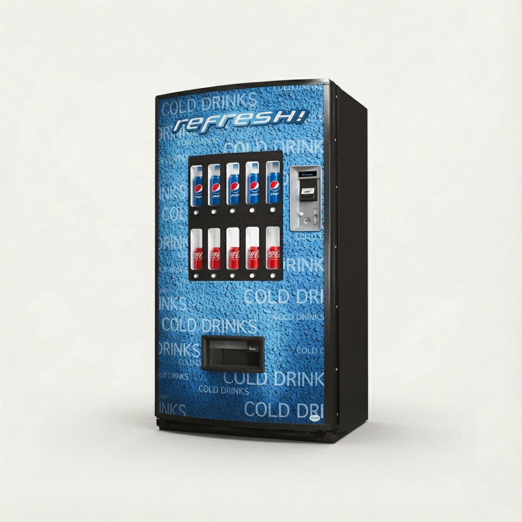 Vendo 721 Blue Refresh – Bottle & Can Vending Machine (New)